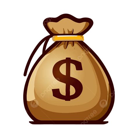 Money Bag Vector, Money Bag, Dollar Bag, $ Bag PNG and Vector with ...