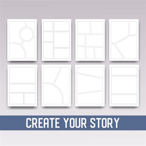 Blank Comic Book Template Pdf Printable Graphic Novel Pages | Inspire ...