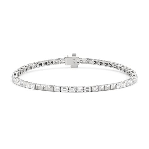 Gold Blocks and East-West Emerald Tennis Bracelet – WithClarity India