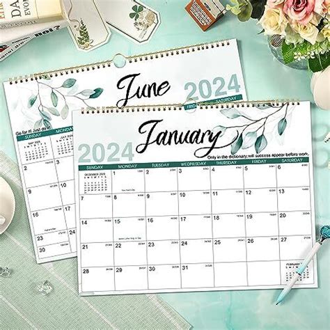 Does not apply Calendar 2024-12 Monthly Wall Calendar 2024, January ...