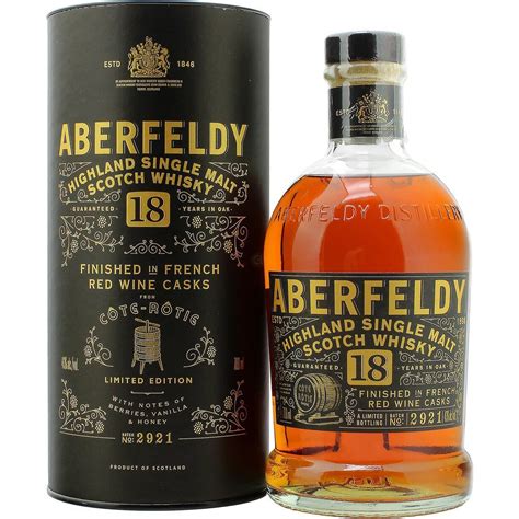 Aberfeldy 18 Years Old Single Malt Scotch Finished In French Red Wine ...