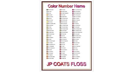 Image result for Coats Thread Color Chart