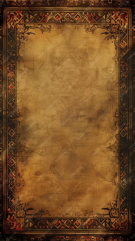 Antique manuscript background with ornate border aged parchment texture ...