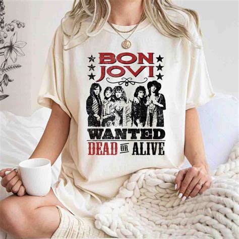 Bon Jovi Wanted Dead Or Alive T-Shirt - Lesgusa