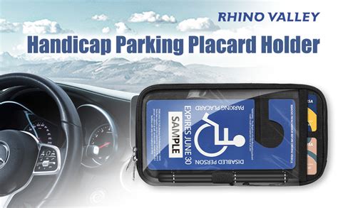 Amazon.com: Rhino Valley Handicap Placard Holder with Organizer Pockets ...