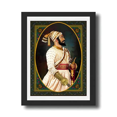 Frame House's Chhatrapati Shivaji Maharaj Classic Portrait Wall Frame ...