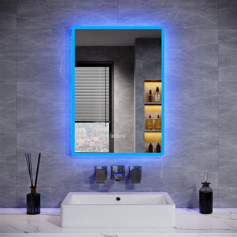 Buy ELEGANT Backlit Bluetooth Bathroom Mirrors with Shaver Socket, 500 ...