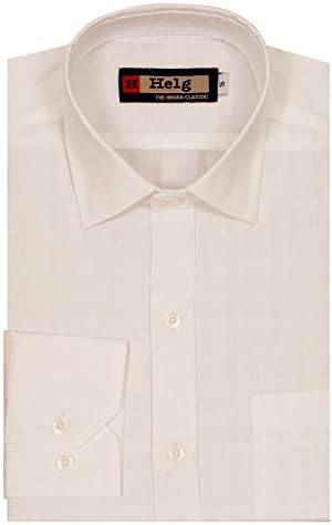 HELG Solid Comfort Fit Full Sleeves White Cotton Formal Shirt for Men ...