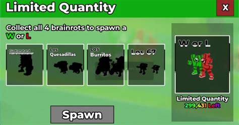 How to get W or L Brainrot in Steal a Brainrot – spawn & stealing methods