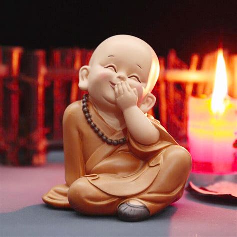 Fznkrag Buy Cute Little Monk Figurine for Home Decor at Ubuy India