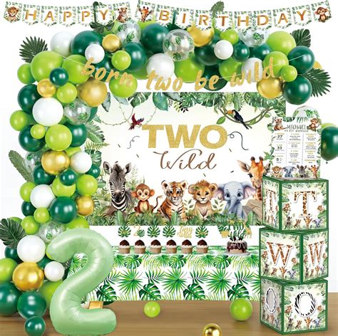 PartyInspo Two Wild Birthday Decorations Boy – 145PCS Born To India | Ubuy