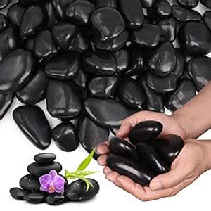 Lechloris 10Ib Black River Rocks for Landscaping-Polished Pebbles for ...
