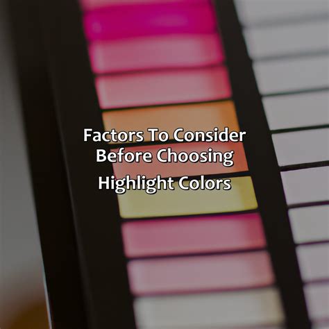 Highlights Color Chart 的图像结果