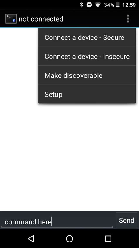 Receiving String Data From Bluetooth in Android Studio 的图像结果