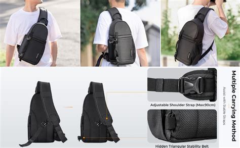 K&F Concept Camera Sling Bag Crossbody Bag Waterproof Camera Shoulder ...