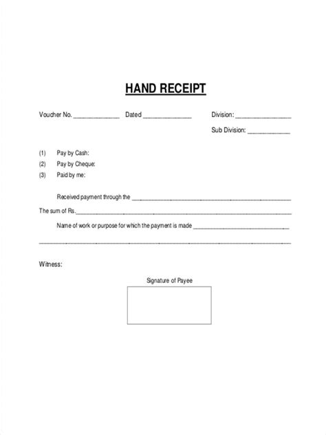 Image result for Army Hand Receipt Form Example