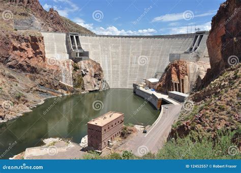 Theodore Roosevelt Dam stock image. Image of salt, desert - 12452557