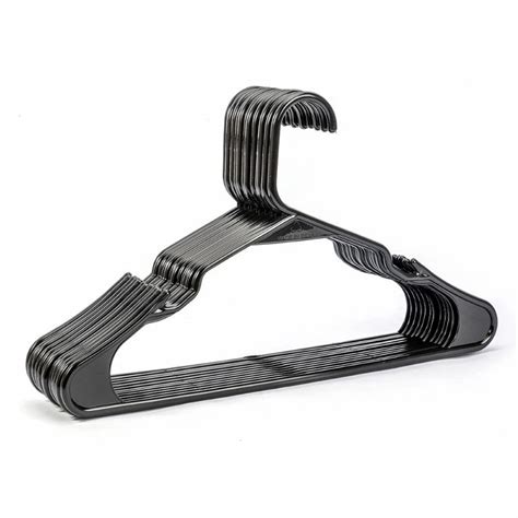 6 قطع من علاقات الملابس البلاستيكية السوداء Black Plastic Clothes Hanger 6 pcs