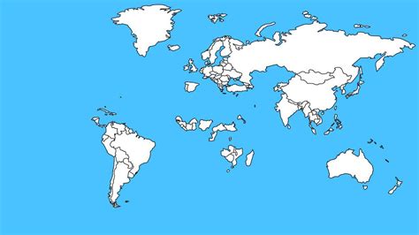 Simple World Map Without Borders 的图像结果