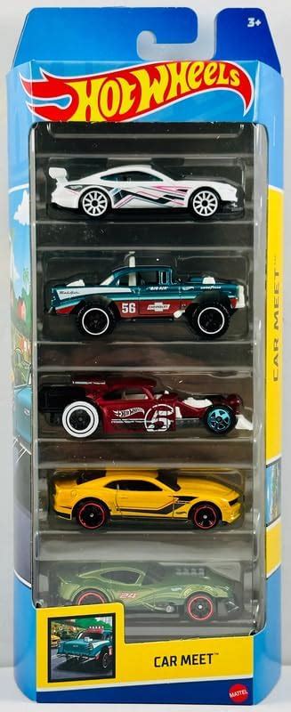 Hot Wheels Car 2023 Car Meet Pack of 5 (13 Copo Camaro, Aristo Bar ...