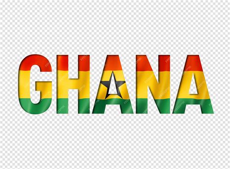 Premium PSD | Ghanaian flag text font ghanaia symbol background