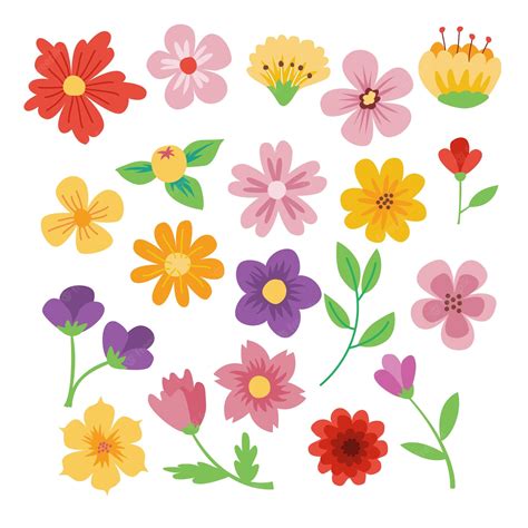Groovy Flowers Clip Art