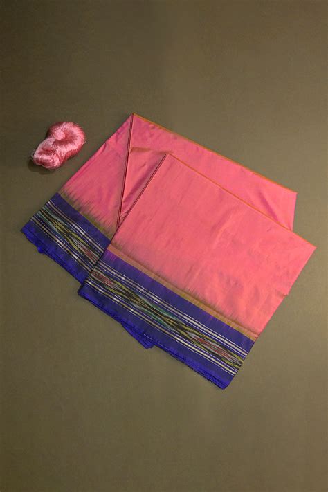 Ikkat Patola Tie And Dye Weave With Blue Contrast