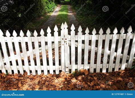 Wooden picket fence gate stock image. Image of outdoor - 12797487