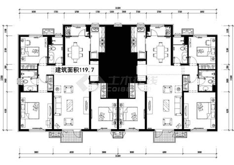 二层美式别墅效果图经济型,占地240平方20×12米带车库阳台农村双拼小别墅设计图 - 酷建房