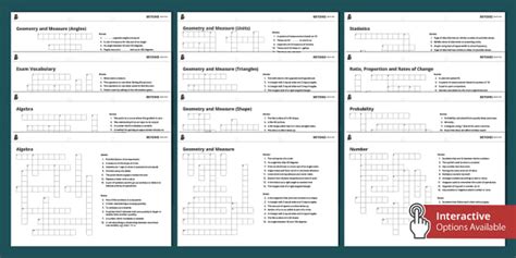 Geometry vocabulary crossword to introduce key maths terms