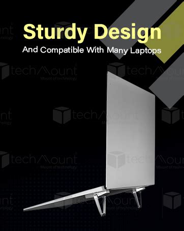 TechMount Laptop Stand Adjustable Aluminum Laptop Computer Stand Tablet ...