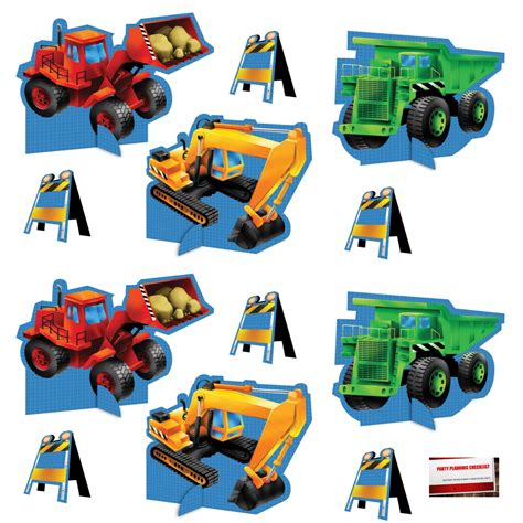 Buy (12 Pack) Under Construction Zone Tractor Backhoe Dump Truck ...
