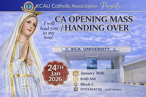 OPENING SEMESTER MASS, Kca University Main Campus Ruaraka., Nairobi, 24 ...