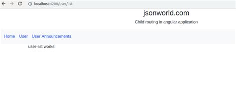 Child Routing In Angular Application | JSON World