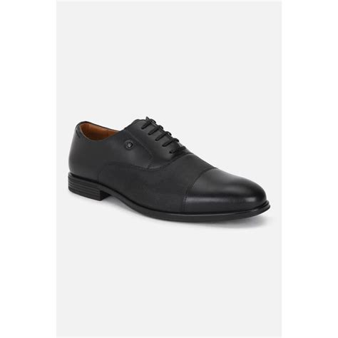 Buy Louis Philippe Men Black Leather Lace Up Oxford Shoes Online