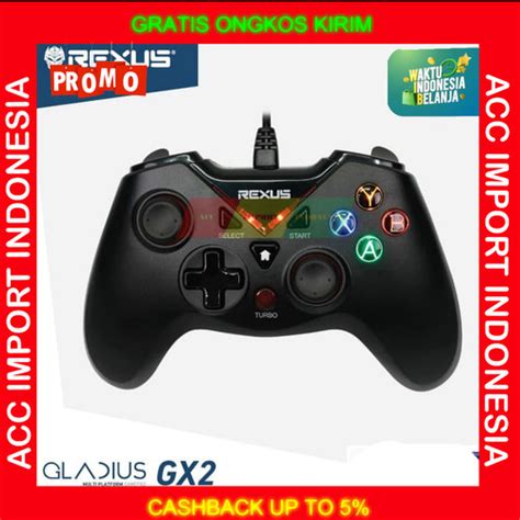 Jual Gamepad Rexus Gladius GX2 Pro Joystick Stick Gaming Controler USB ...