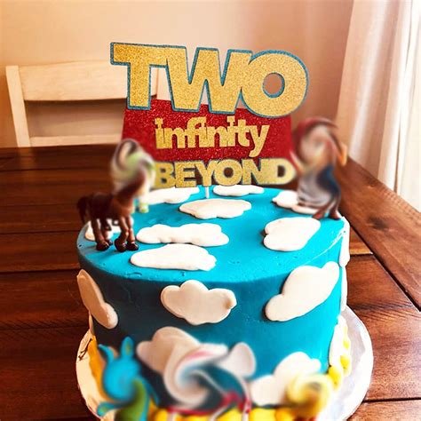 HEETON Two Infinity and Beyond Backdrop Buzz Banner Light Year Cake ...