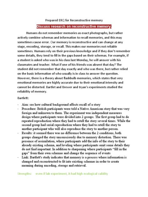 Image result for Reconstructive Memory Examples