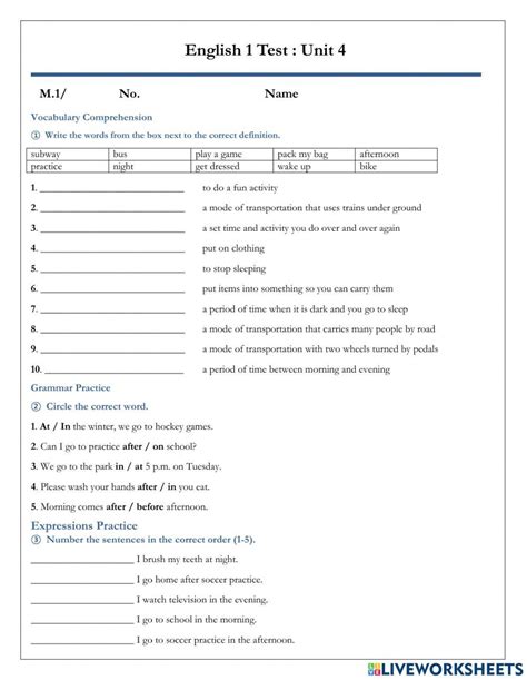 Image result for English Unit 3 Test