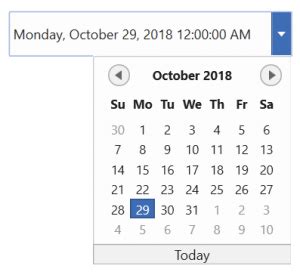 DateTimePicker WPF Visual Studio 的图像结果