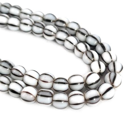 1 LINE/STRING PACK' SIZE APPROX' 6 MM' HANDMADE CHEVRON GLASS BEADS ...