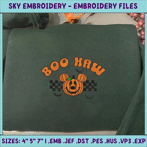 Boo Haw Pumpkin Embroidery Design, Halloween Embroidery Desi | Inspire Uplift