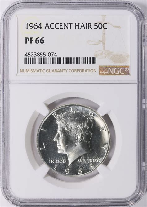 1964 Kennedy Half Dollar Accented Hair NGC Proof-66 (Item 1806312 ...