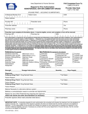 Fillable Online Non-Steroidal Anti-Inflammatory Drugs PA Form 470-4109 ...