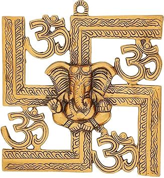 craftdecor Metal Om Swastik Beautiful Golden for Wall Hanging/Wall ...