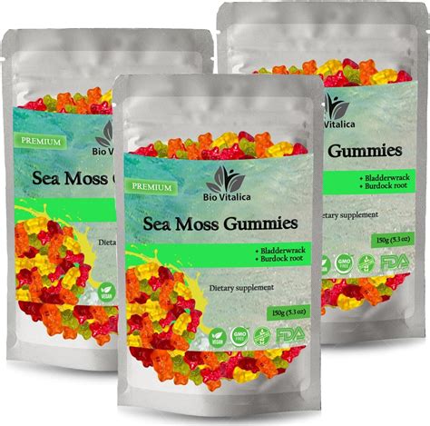 Amazon.com: WELLNESS LABSRX Sea Moss Gummies, 3200mg Organic Seamoss ...