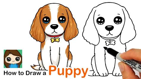 How To Draw A Cute Puppy Step By Step Easy