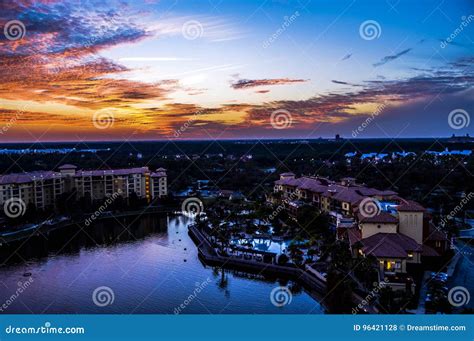 Sunset in Orlando stock photo. Image of orange, orlando - 96421128