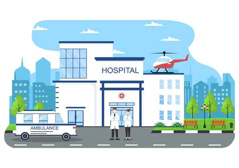 Medical Clinic Buildings Clip Art