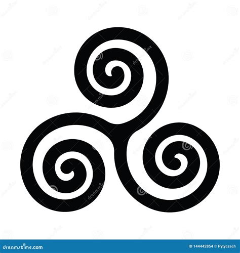 Triskelion or Triskele Symbol. Triple Spiral - Celtic Sign Stock Vector ...